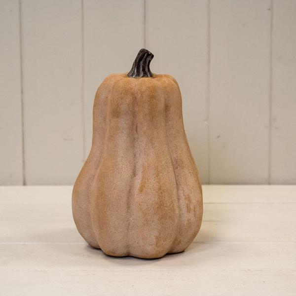 Pale Orange Tall Ceramic Pumpkin Ornament in Small-1