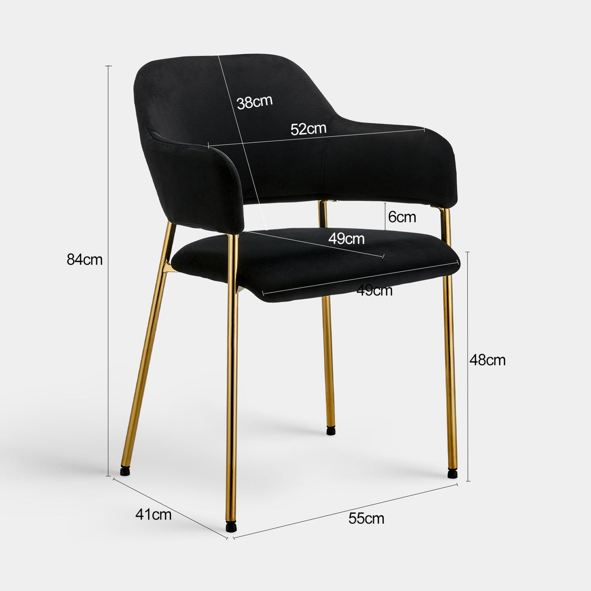Lukka Velvet Dining Chairs [Set of 2]-4