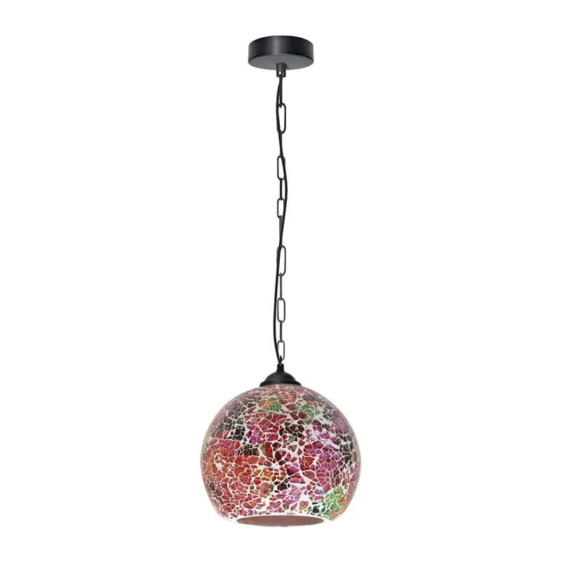 Vintage Mosaic Globe Ceiling Pendant Light - Handcrafted Hanging Tiffany Light~4989-1