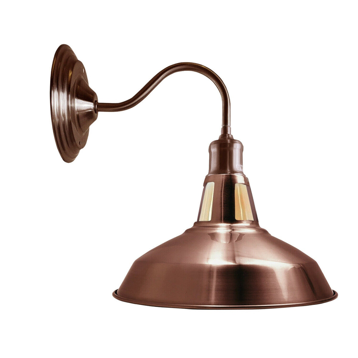 Copper Wall Light 30 cm Barn Slotted Shade Modern Style High Polished Wall Sconce~3627-3