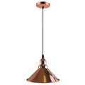 Rose Gold Industrial Pendant Light – Cone Ceiling Lamp with E27 Holder for Kitchen,Bedroom~3818-1