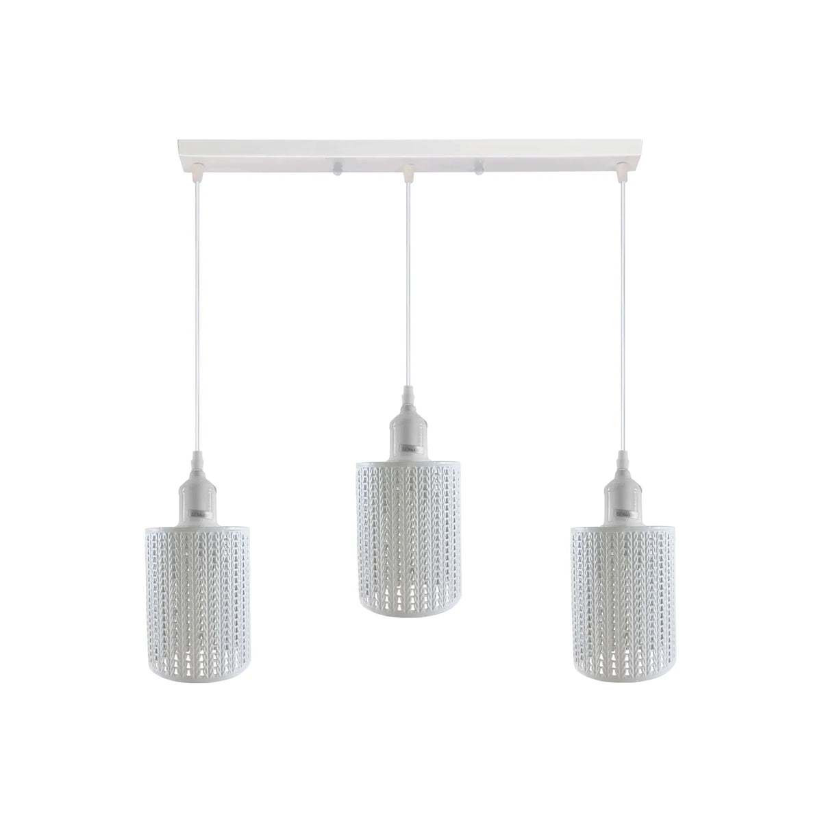 Adjustable 3-Light Metal Cage Pendant Light - E27 Base ~4328-5