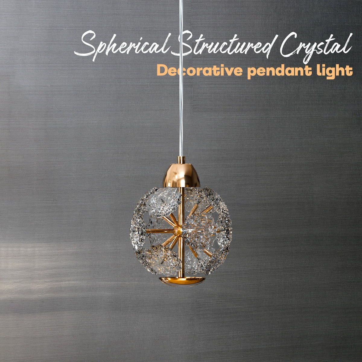 Modern Pendant 1 Light Round Crystal Glass Lamp Fixture~ 5676-2