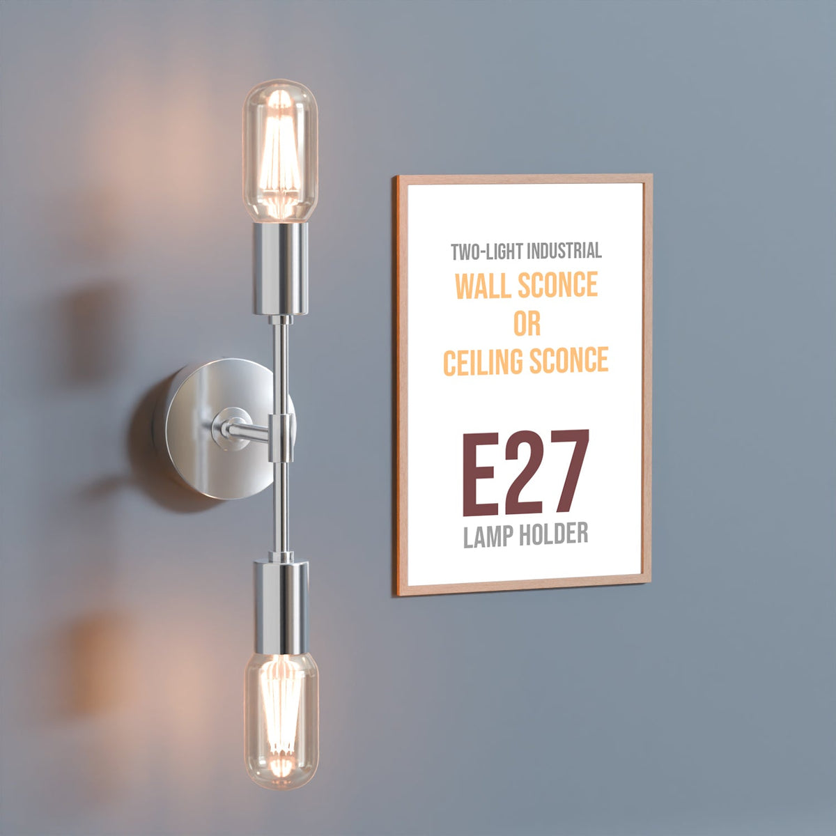 Dual Socket Industrial Wall Ceiling Light E27~ 5593-0