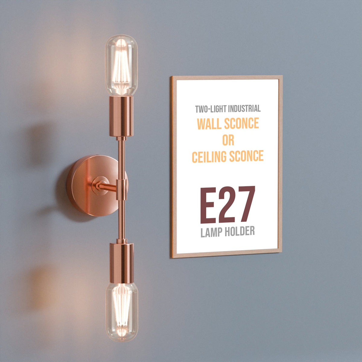 Dual Socket Industrial Wall Ceiling Light E27~ 5593-5