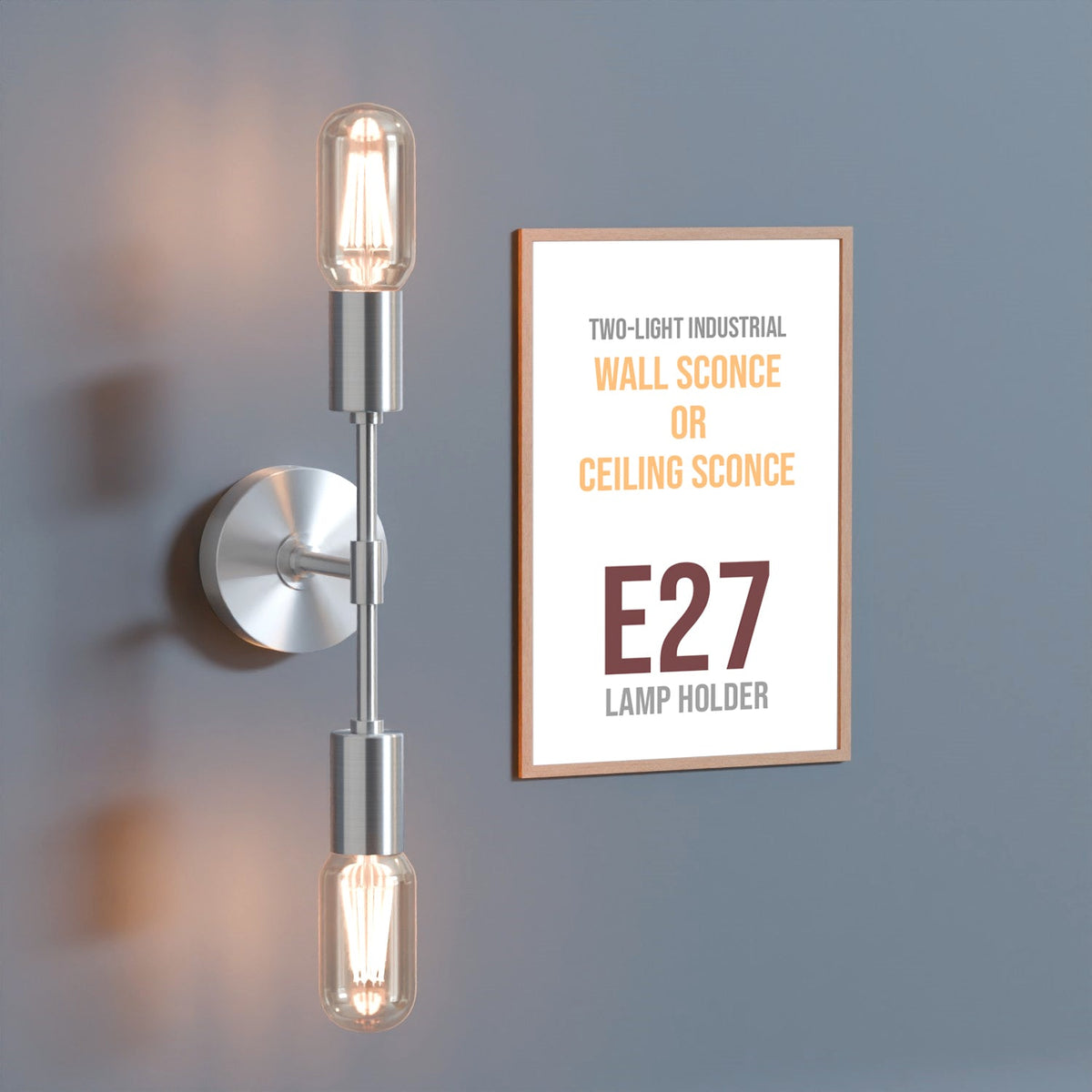 Dual Socket Industrial Wall Ceiling Light E27~ 5593-6