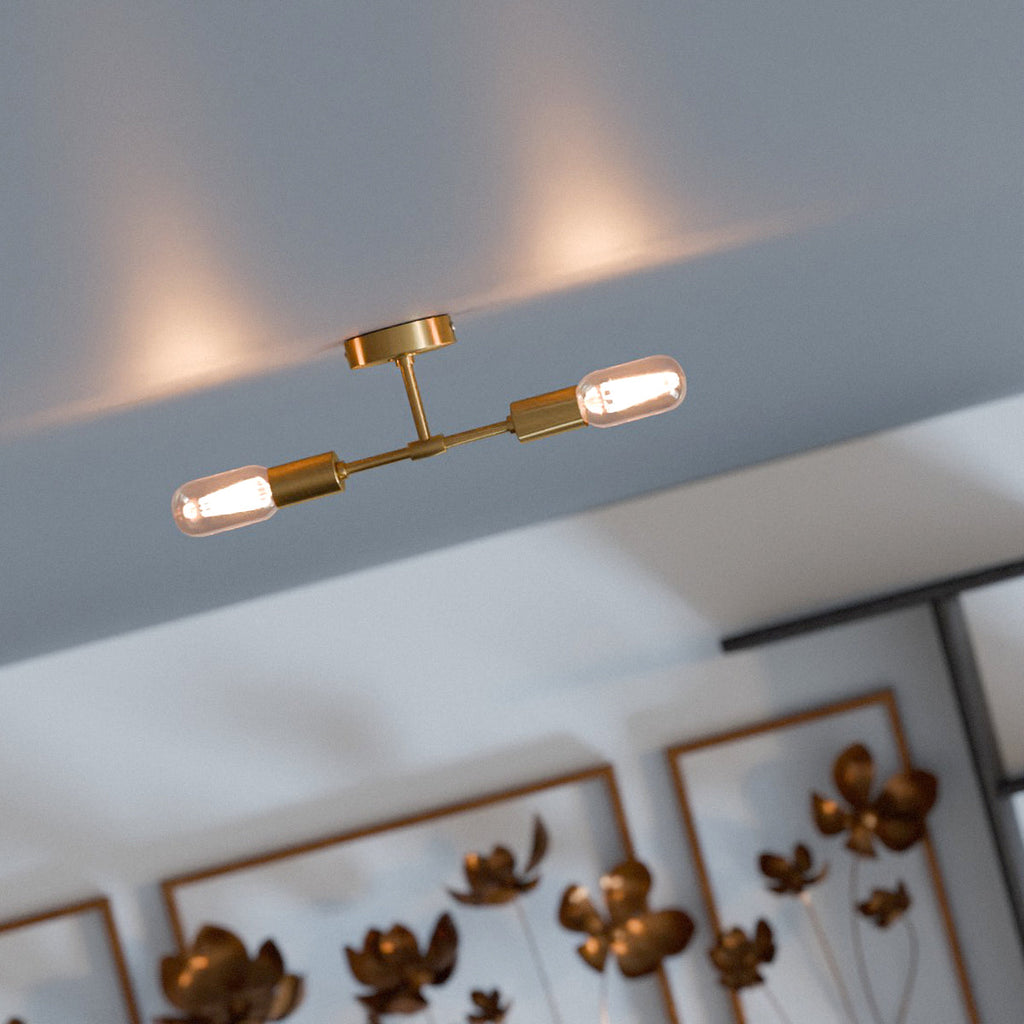 Dual Socket Industrial Wall Ceiling Light E27~ 5593-4