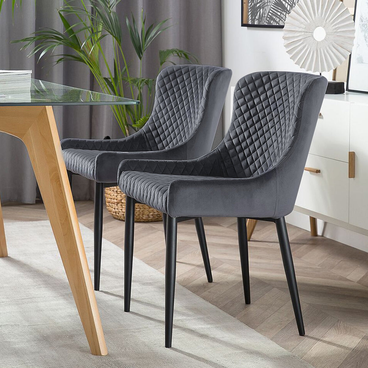 Dundas Velvet Dining Chairs [Set of 2]-6