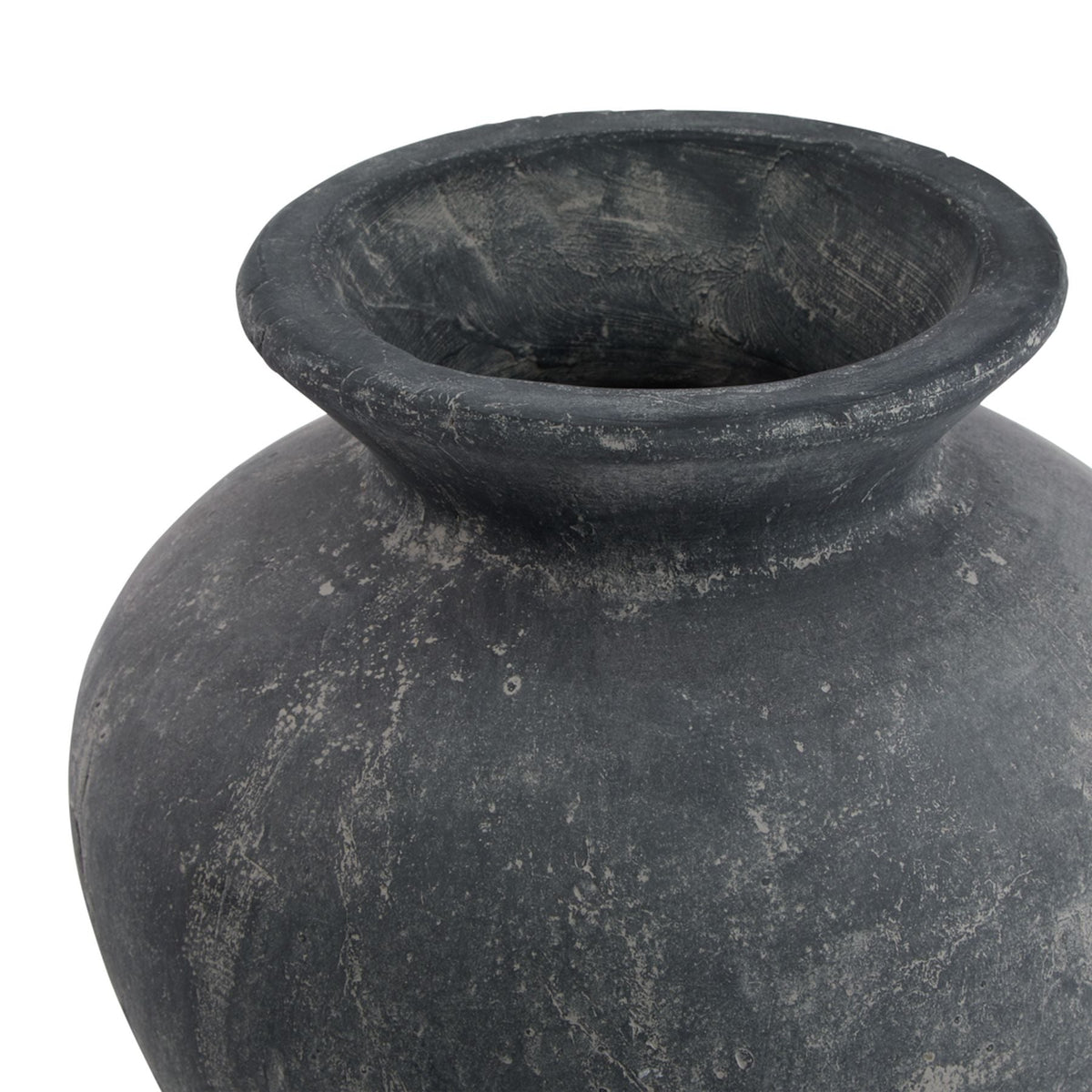 Amalfi Grey Vase - Antique White Ceramic Decorative Vase-1