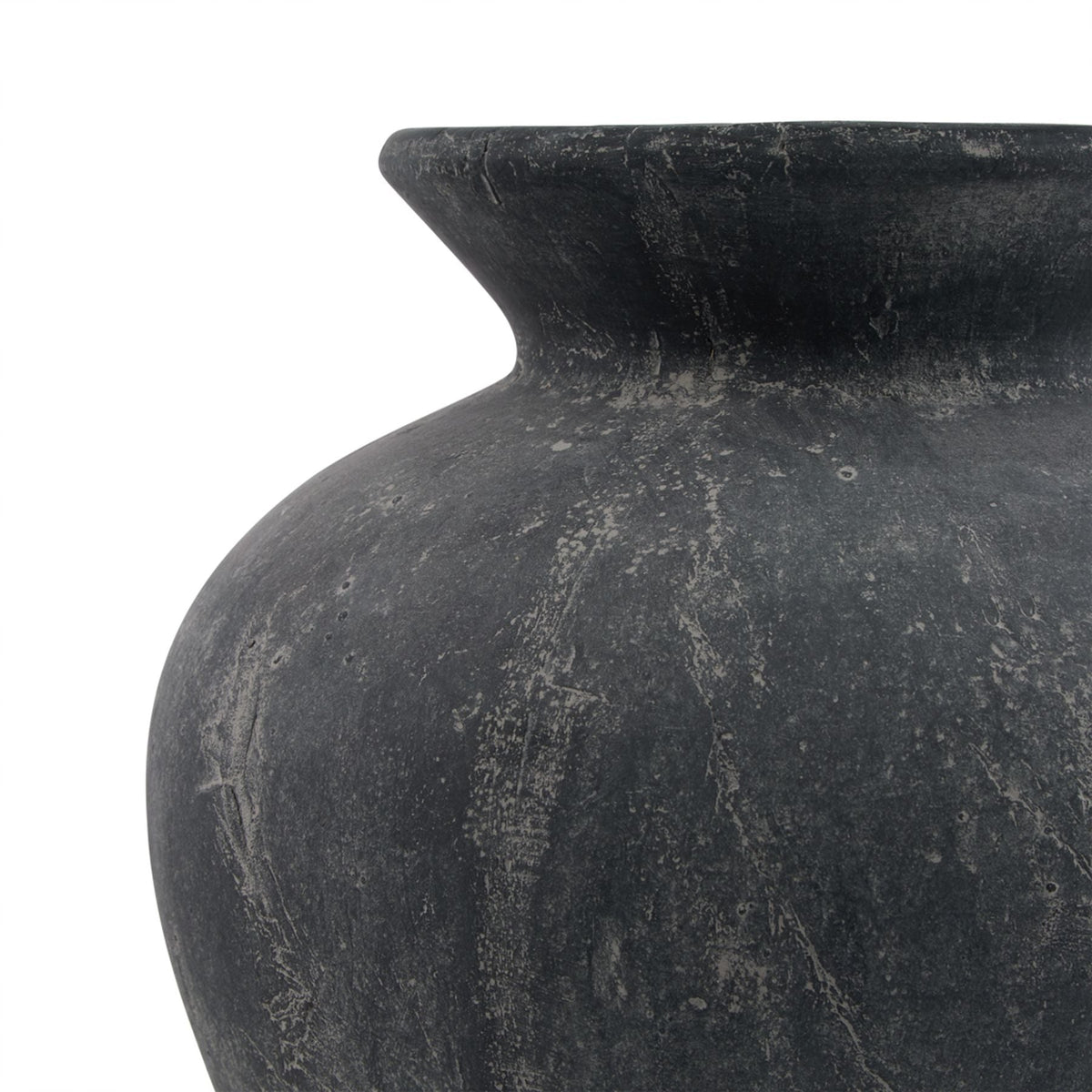 Amalfi Grey Vase - Antique White Ceramic Decorative Vase-2