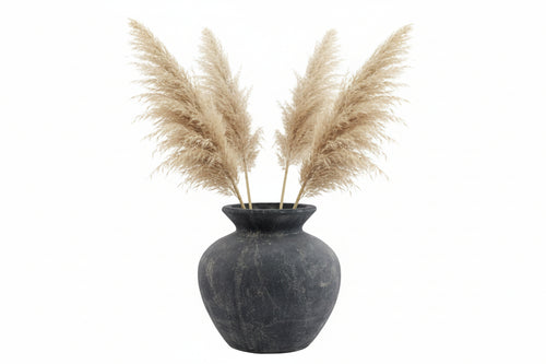 Amalfi Grey Vase - Antique White Ceramic Decorative Vase-0