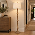 Seraphia Floor Lamp With Edged Linen Shade-1