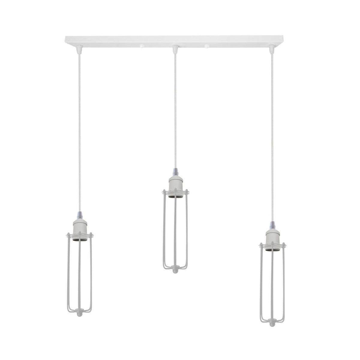 Industrial White colour Wire Cage Shade 3 Head  Pendant Light~3400-5