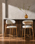 Rowan Oatmeal Chenille Bar Stools [65cm] [Pre-Order]-0