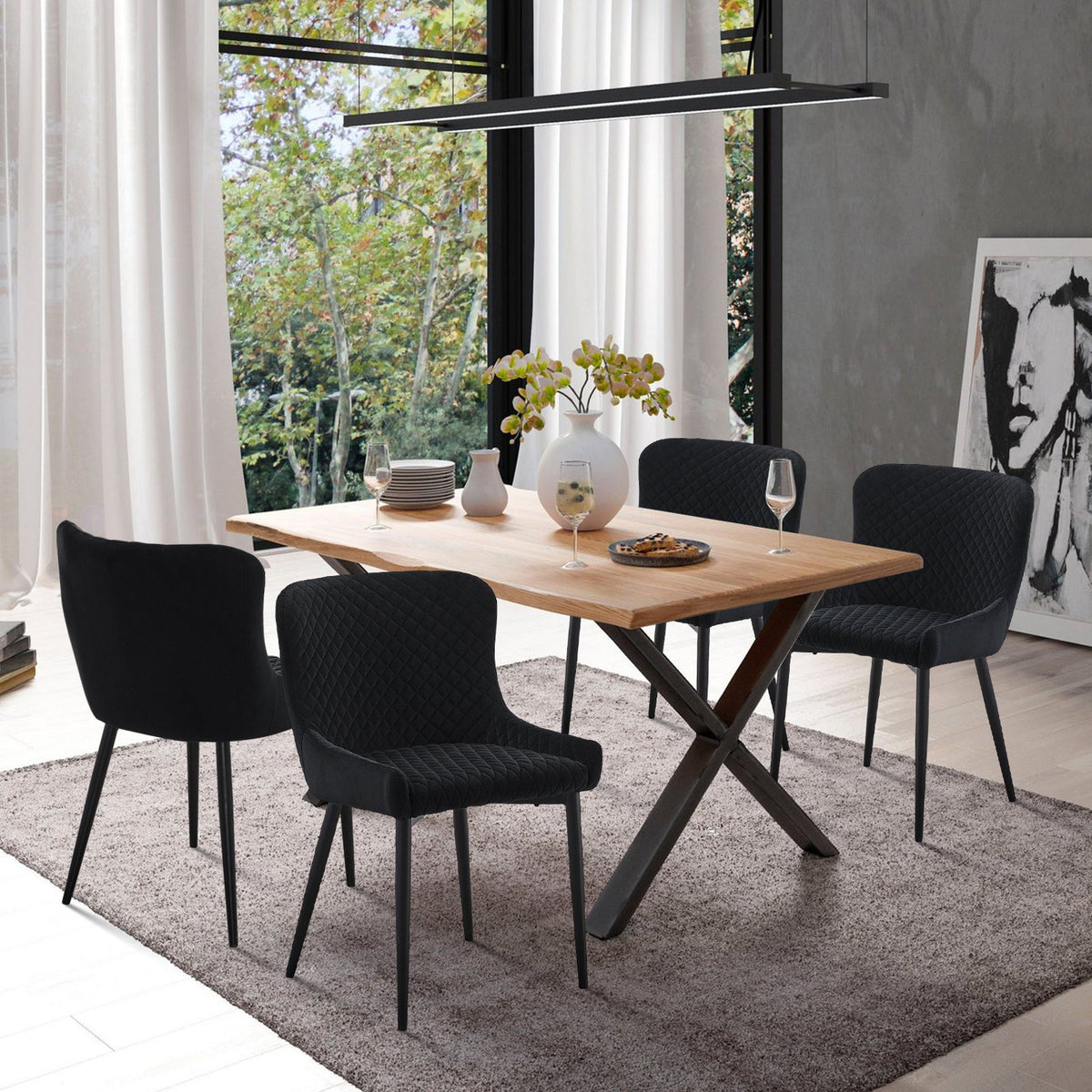 Dundas Velvet Dining Chairs [Set of 2]-5