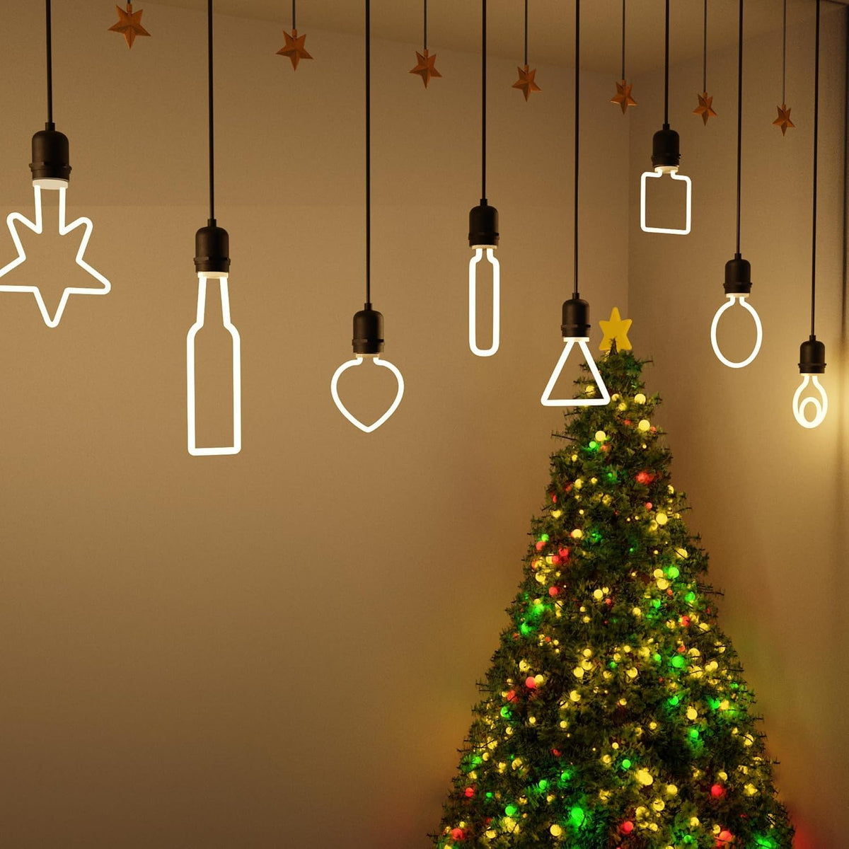 Christmas Decorative LED Bulb Set Warm White 2700K E27~6459-2