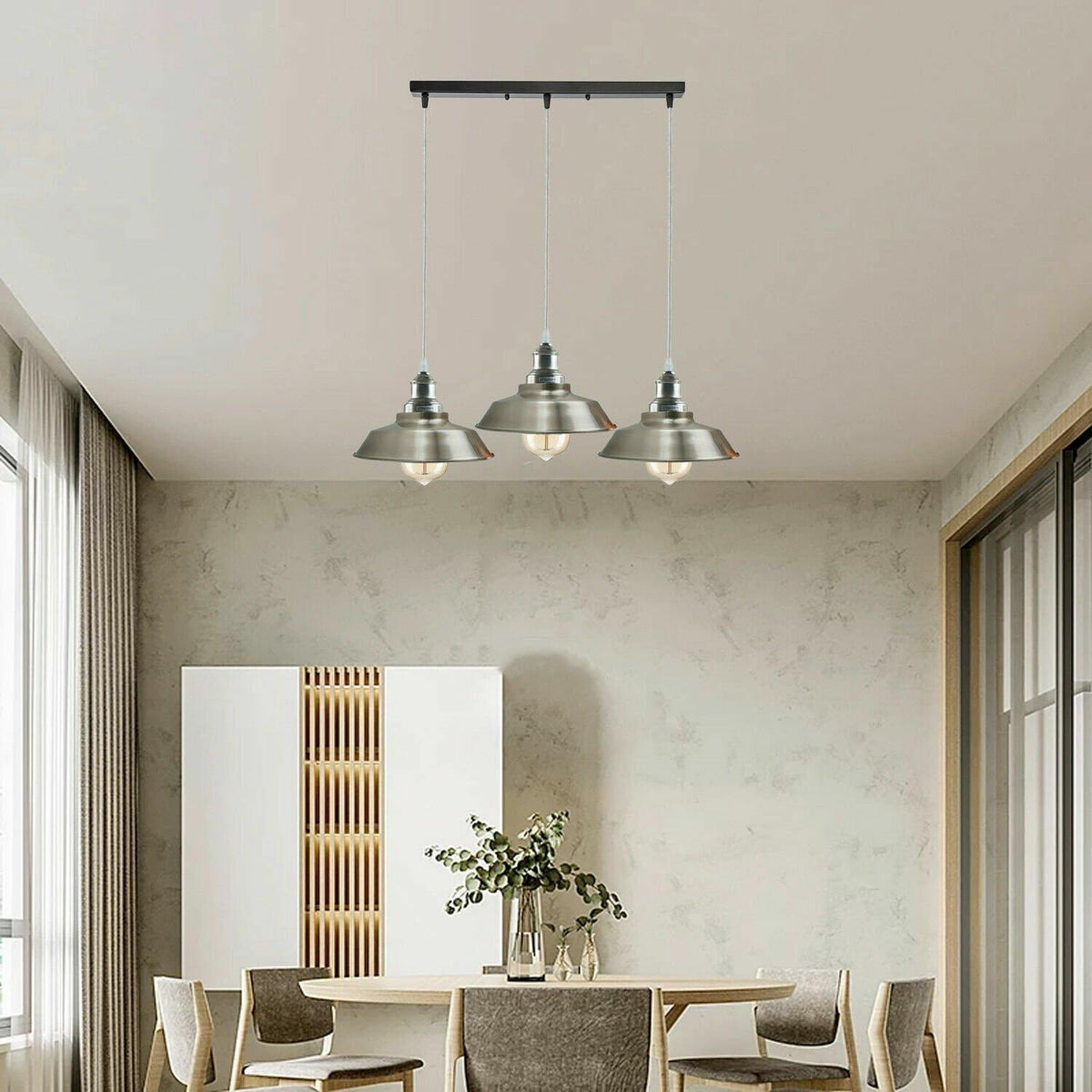 Satin Nickel Multi outlet Ceiling Pendant Kits~1985-0