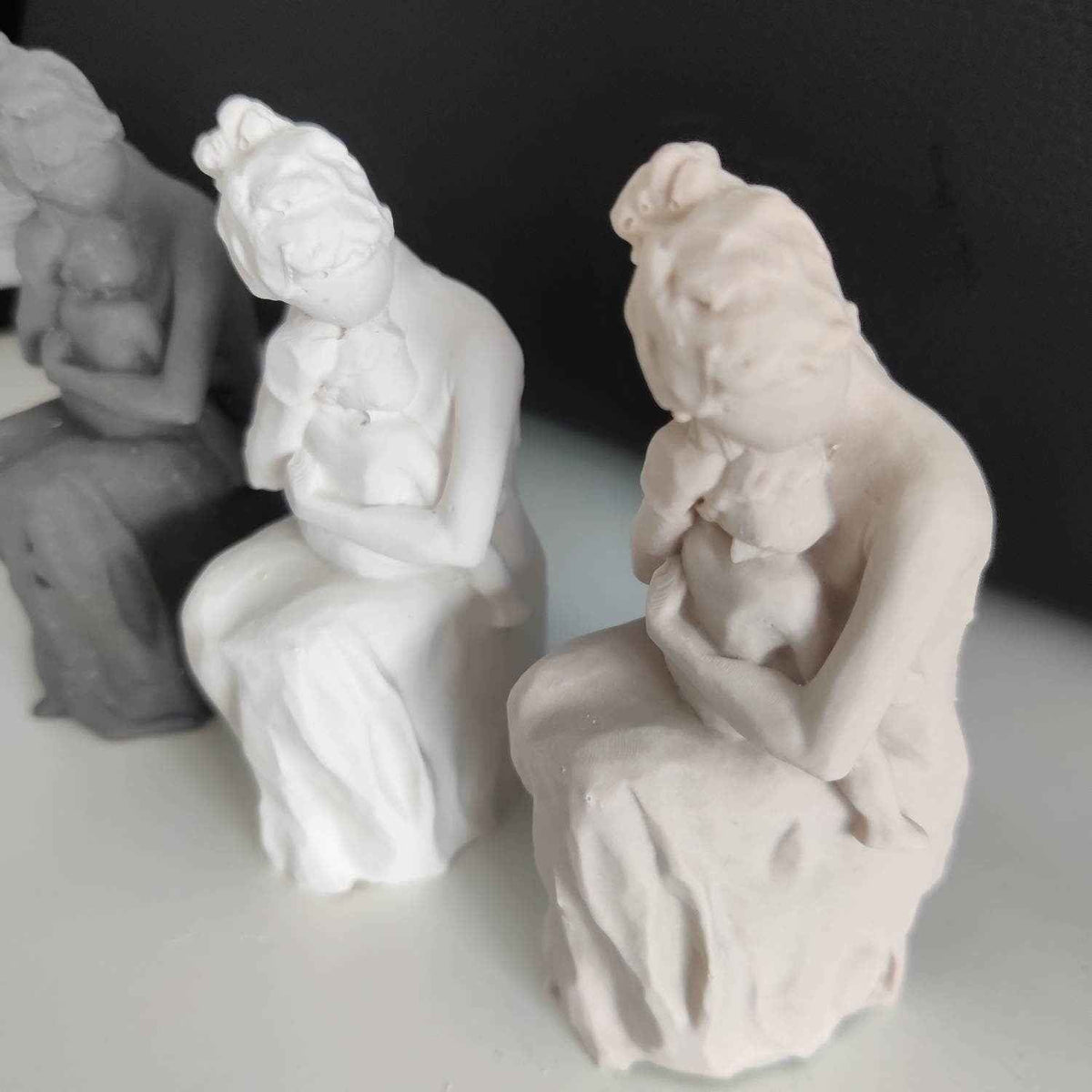 Handmade mother and child figurine small-1