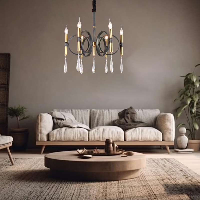 Chandeliers 6 Lights Kitchen Island Candle Gold Light Fixture ~4618-1