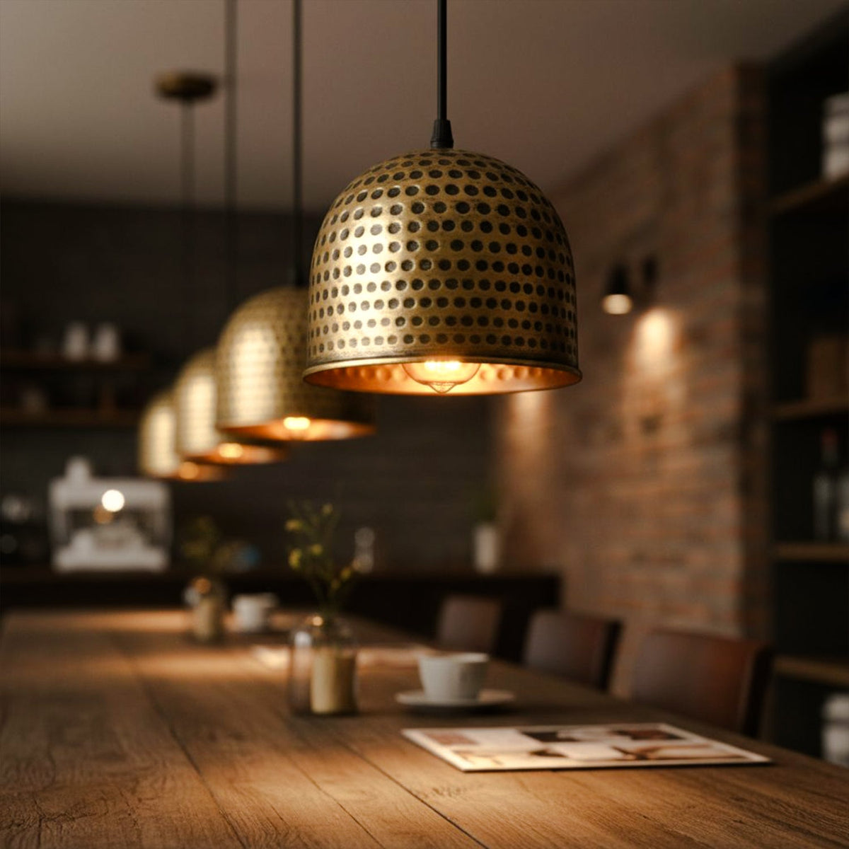 16cm Mini Hammered Pendant Lights for Counter Islands ~6575-3