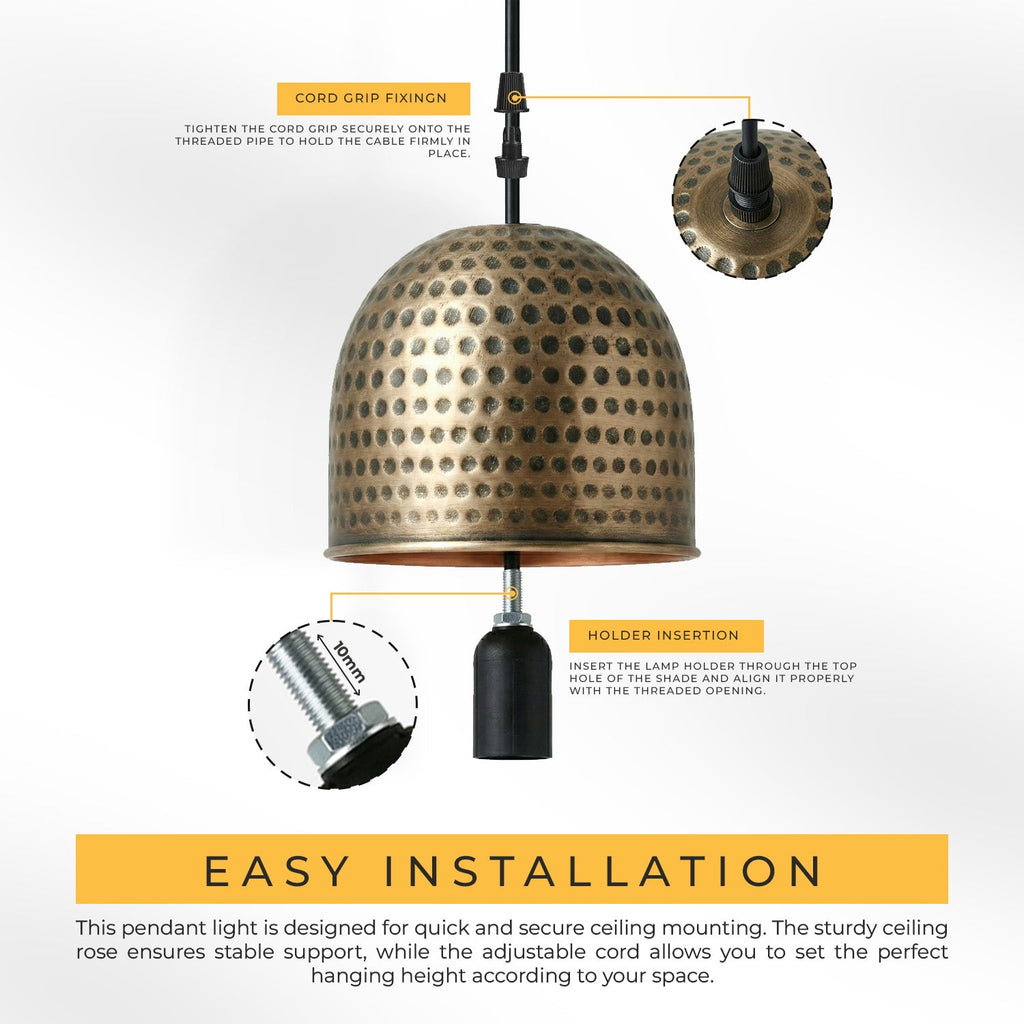 16cm Mini Hammered Pendant Lights for Counter Islands ~6575-2