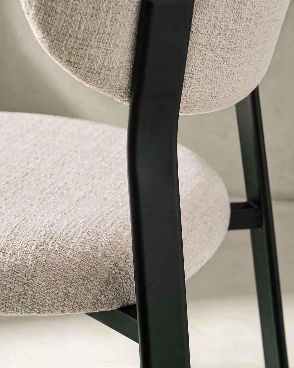 Bramley White Linen Blend Bar Stools [65cm][Set of 2]-4
