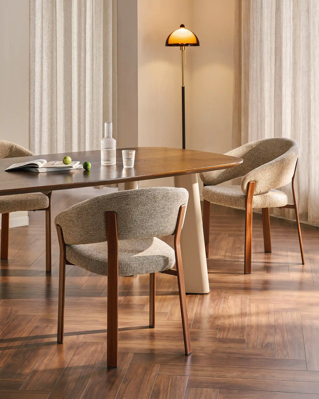 Bramley Warm Taupe Dining Armchair-0