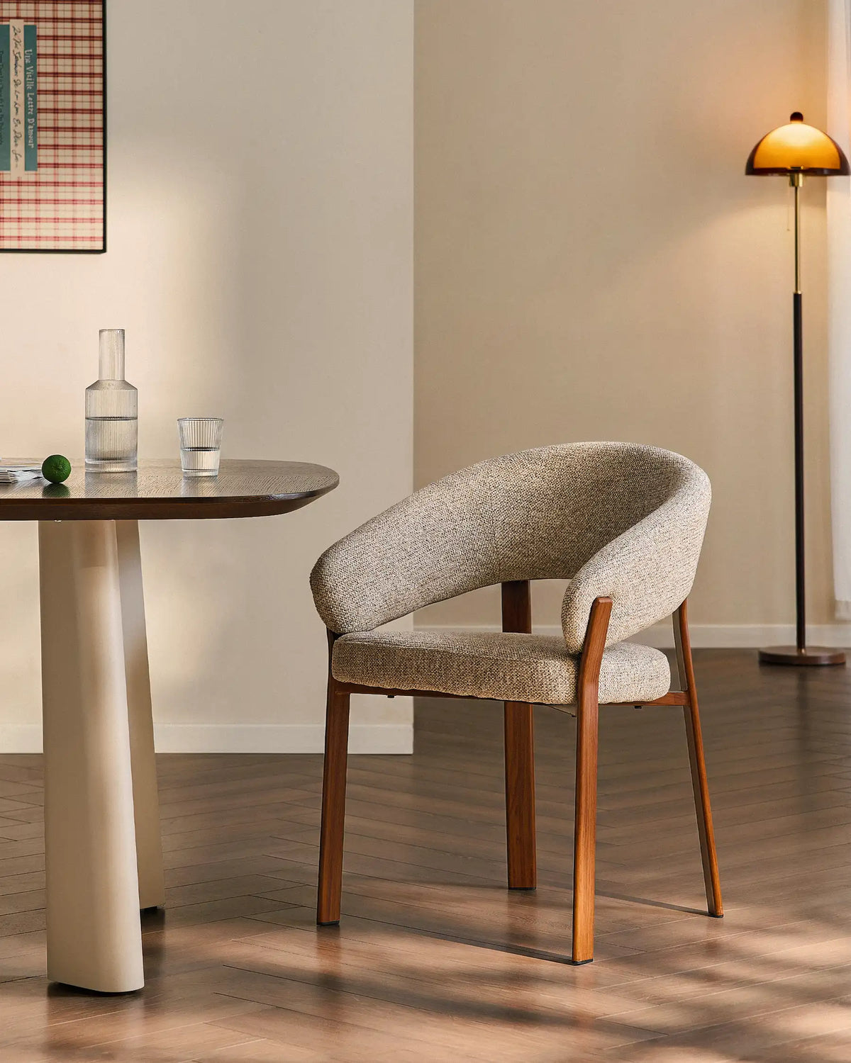 Bramley Warm Taupe Dining Armchair-1