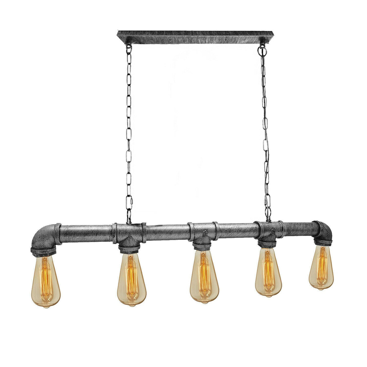 5 Way Industrial Steampunk Pipe Pendant Ceiling Light E27~2368-8