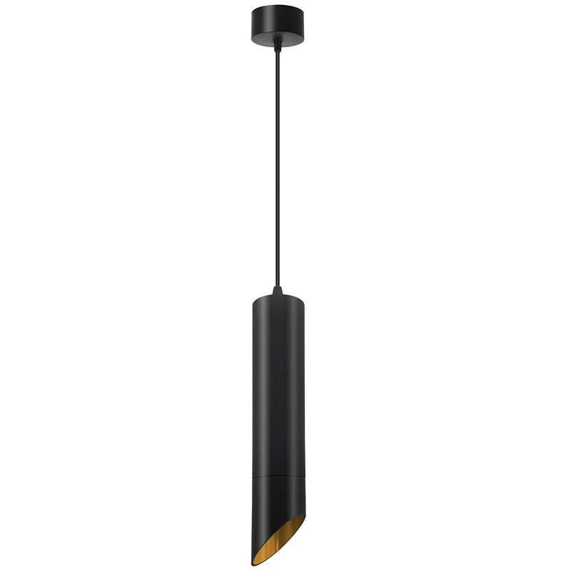 Black Inner Gold GU10 Tube Pendant Light 20cm/30cm/40cm~4593-6