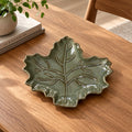 Dark Green Leaf shape plate-0