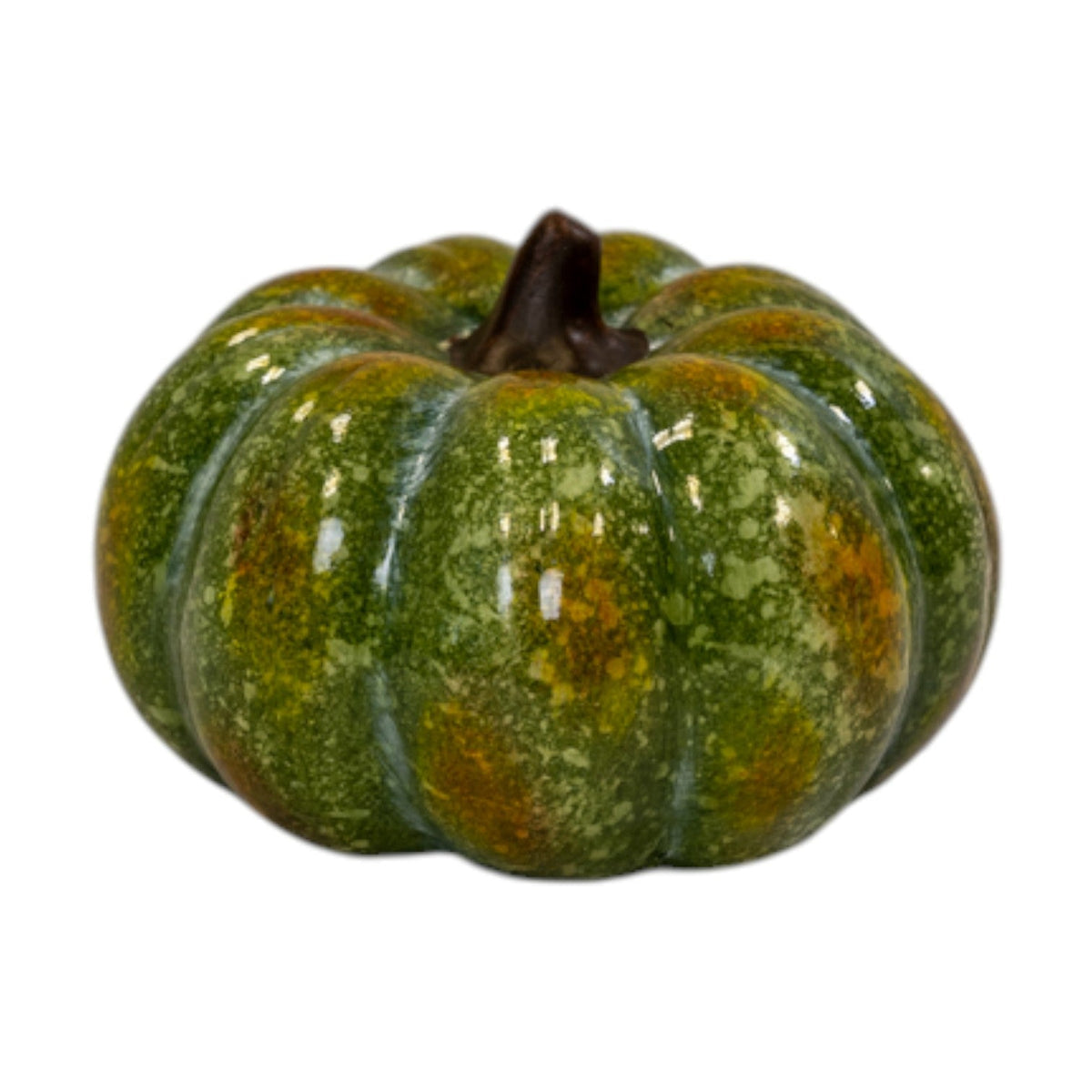 Large Green Ceramic Vintage Style Pumpkin-0