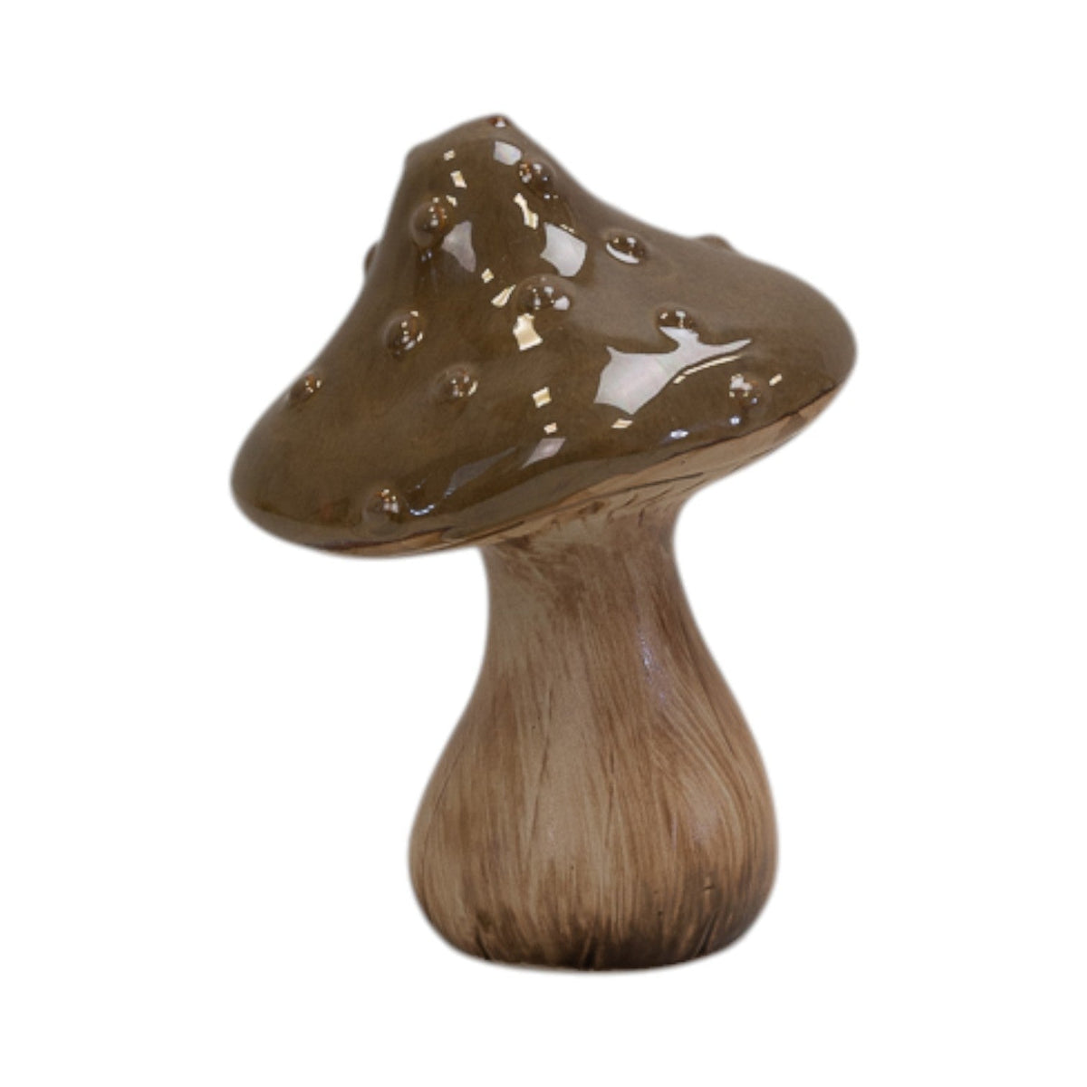 Brown Ceramic Mushroom-0