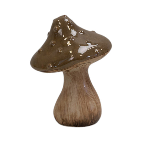 Brown Ceramic Mushroom-0