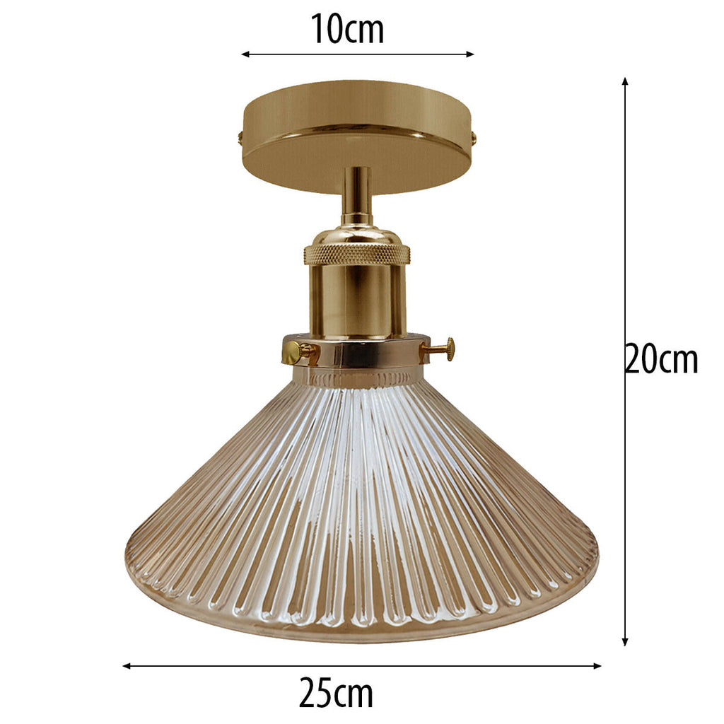 French Gold Indoor Glass Ceiling Light E27 Pendant Lamp Lighting~1610-1