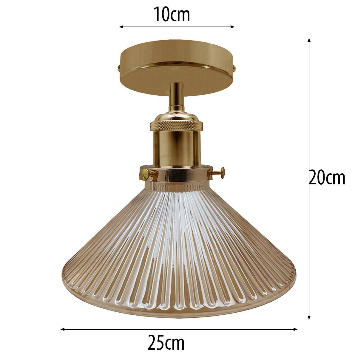 French Gold Indoor Glass Ceiling Light E27 Pendant Lamp Lighting~1610-1