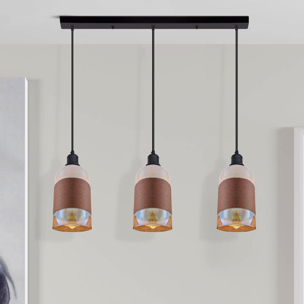 Crystal Pendant Light – 3-Way Floral Glass | LEDSone UK ~6430-3