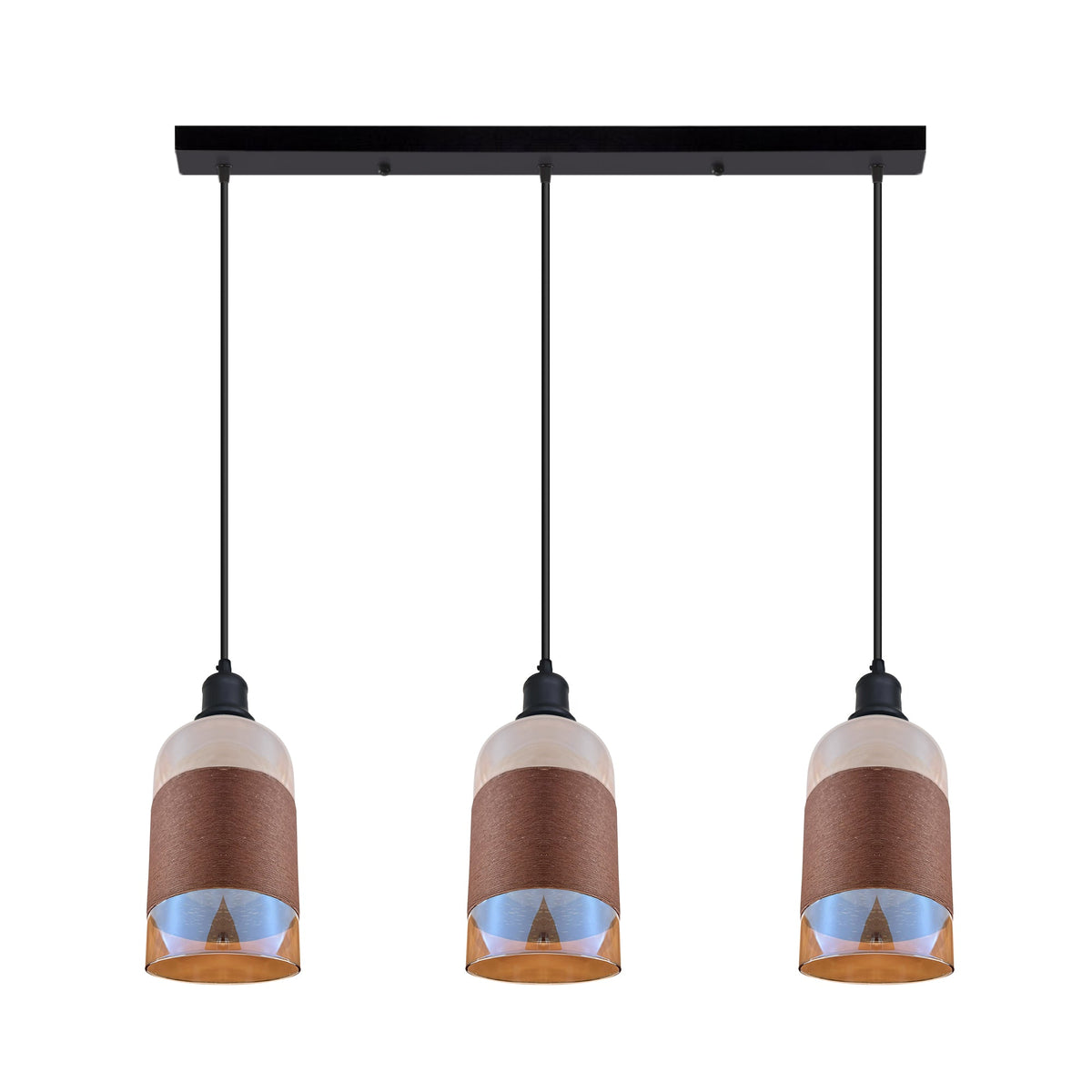 Crystal Pendant Light – 3-Way Floral Glass | LEDSone UK ~6430-1