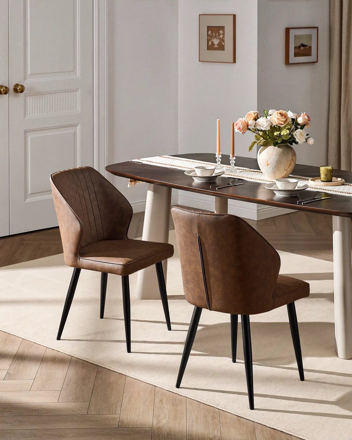Danforth Faux Leather Dining Chairs [Set of 4]