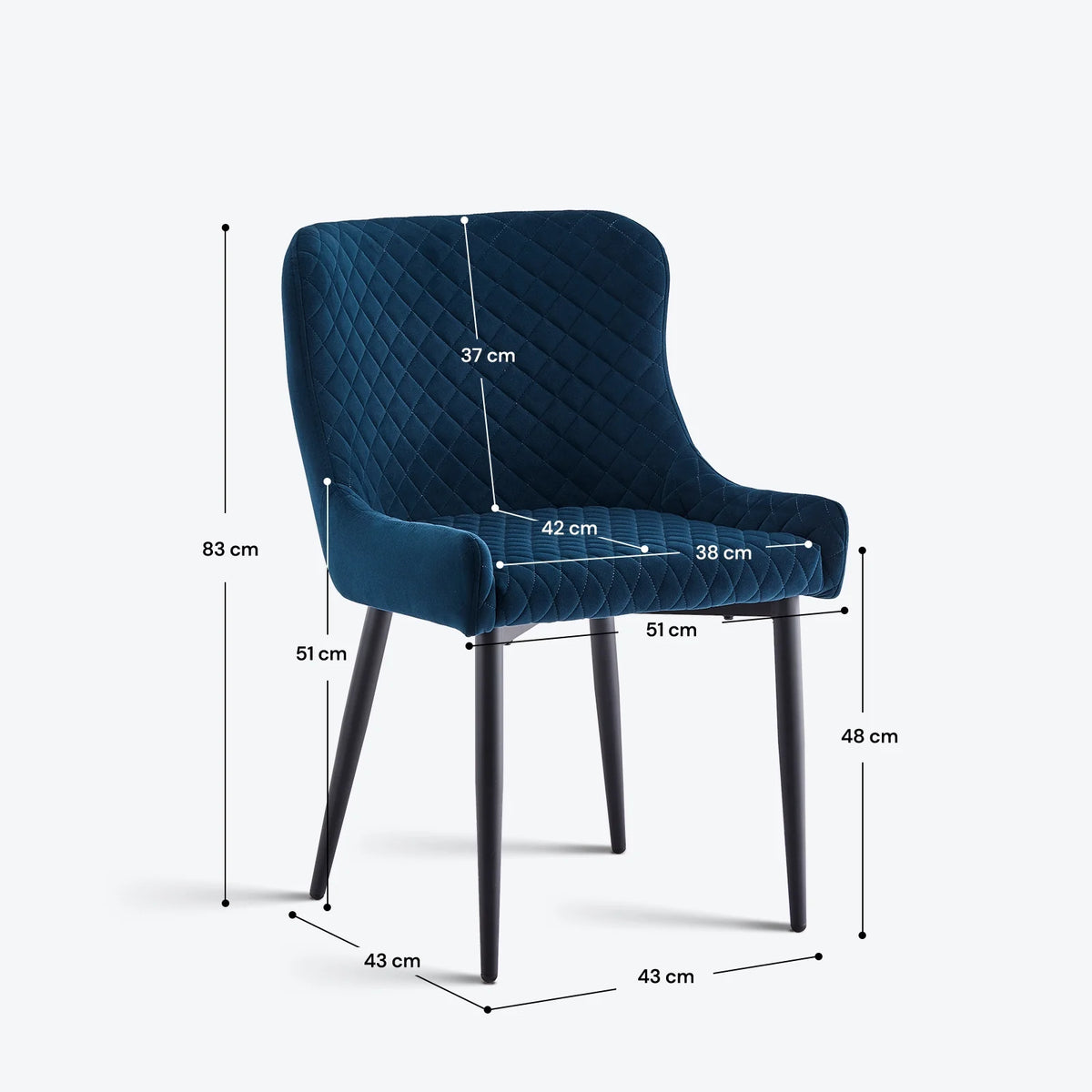 Dundas Velvet Dining Chairs [Set of 2]-3