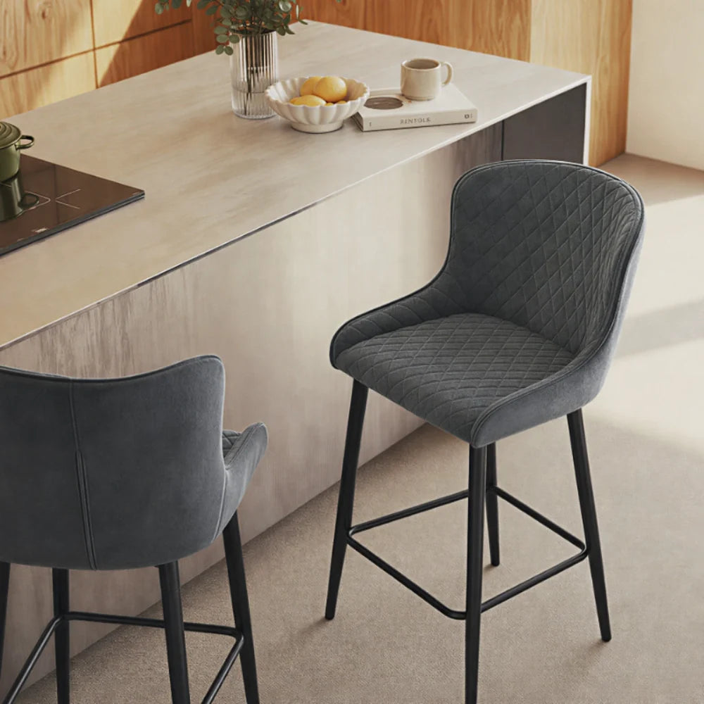Dundas Velvet Bar Stools [65cm] [Set of 2]-7