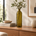 Yellow Honeycomb Glass Bottle-0