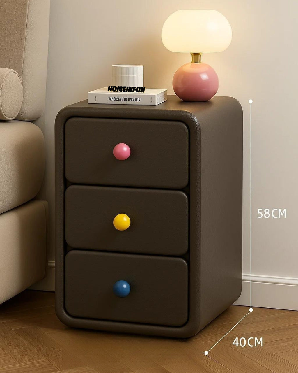 Playful Bedside Narrow Cabinet-1