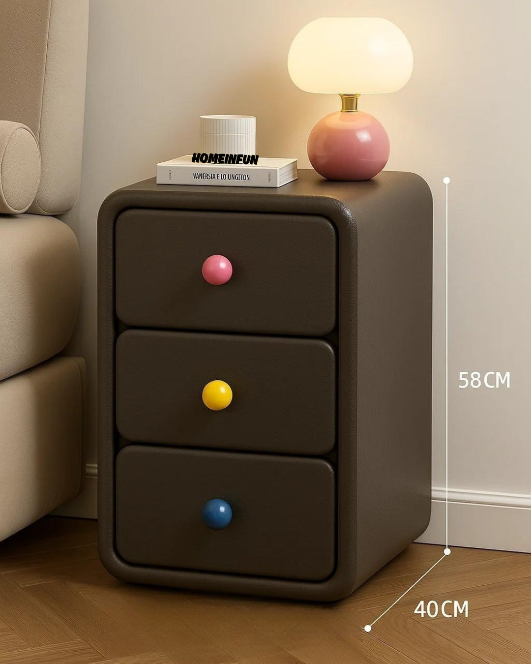 Playful Bedside Narrow Cabinet-1