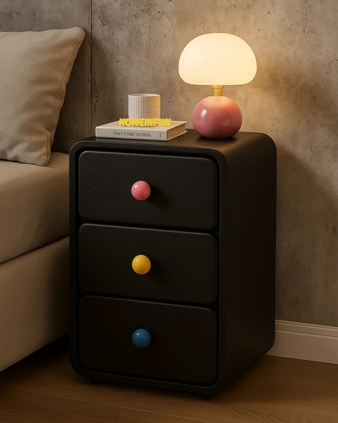 Playful Bedside Narrow Cabinet-6