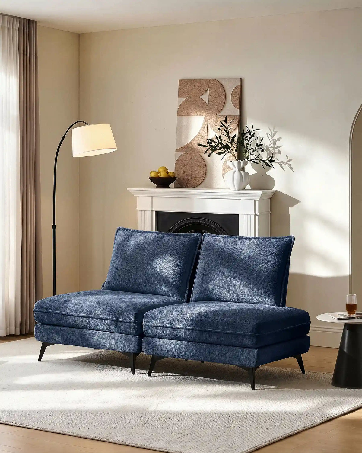 Hudson Navy Blue Modular Sofa-6