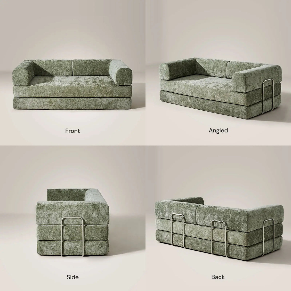 Hugo Moss Green Vacuum-Packed Convertible Sofa Bed-3