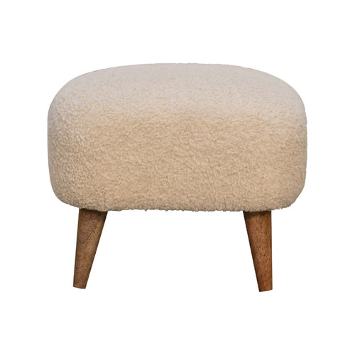 Boucle Cream Square Footstool wholesalers-1