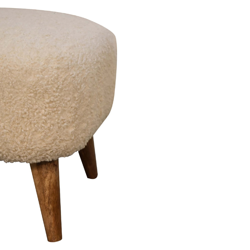Boucle Cream Square Footstool for reselling-6