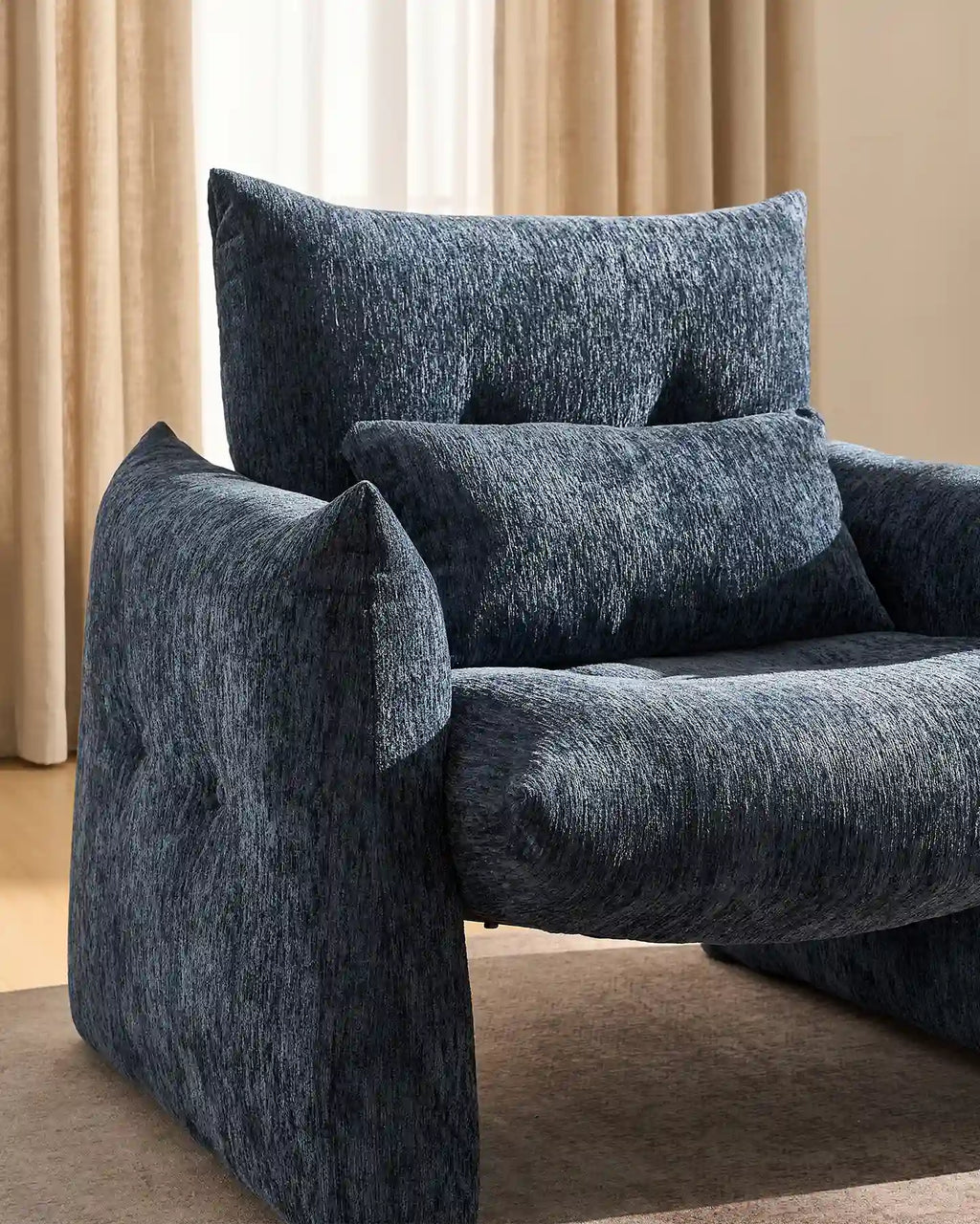 Kumo Navy Blue Accent Chair-4